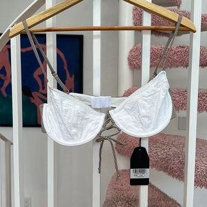 Frankie’s Bikinis by Sydney Sweeney eyelet bikini top